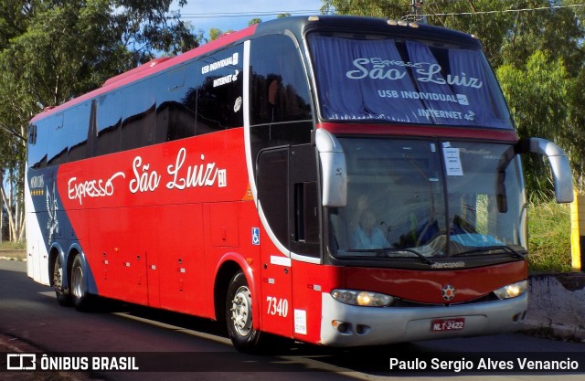 Expresso São Luiz 7340 na cidade de Cuiabá, Mato Grosso, Brasil, por Paulo Sergio Alves Venancio. ID da foto: 6068878.