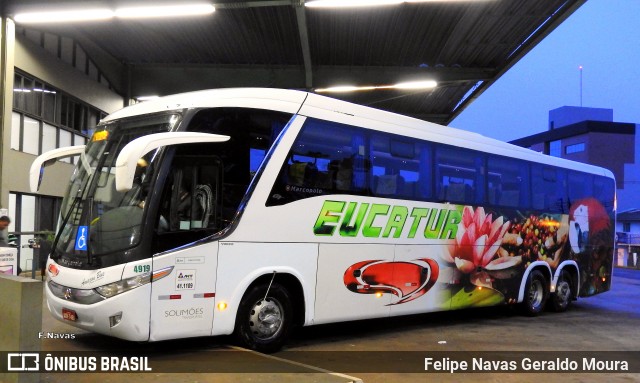 Eucatur - Empresa União Cascavel de Transportes e Turismo 4919 na cidade de Cascavel, Paraná, Brasil, por Felipe Navas Geraldo Moura . Número da foto: #6070556.