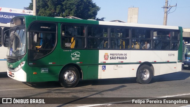 Via Sul Transportes Urbanos 5 3715 na cidade de São Paulo, São Paulo, Brasil, por Felipe Pereira Evangelista. ID da foto: 6069290.