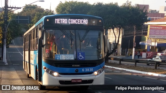 Viação Paratodos > São Jorge > Metropolitana São Paulo > Mobibrasil 6 3830 na cidade de São Paulo, São Paulo, Brasil, por Felipe Pereira Evangelista. Número da foto: #6069285.
