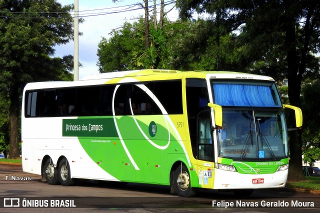 Expresso Princesa dos Campos 5751 na cidade de Cascavel, Paraná, Brasil, por Felipe Navas Geraldo Moura . ID da foto: 6070590.