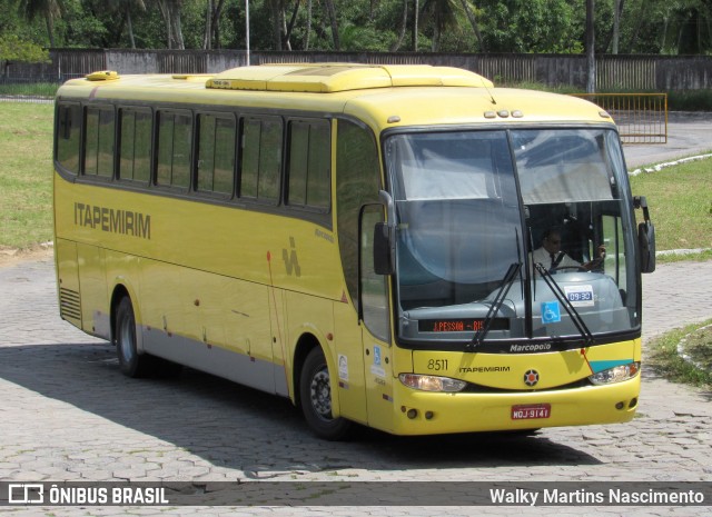 Viação Itapemirim 8511 na cidade de João Pessoa, Paraíba, Brasil, por Walky Martins Nascimento. ID da foto: 6071314.