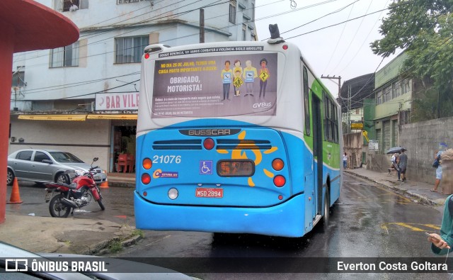 Santa Zita Transportes Coletivos 21076 na cidade de Cariacica, Espírito Santo, Brasil, por Everton Costa Goltara. Número da foto: #6072500.