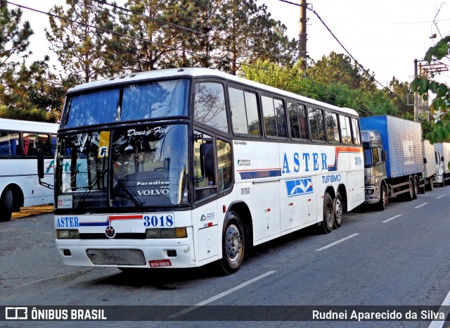 Aster Transportes e Turismo 3018 na cidade de Mogi das Cruzes, São Paulo, Brasil, por Rudnei Aparecido da Silva. ID da foto: 6072671.