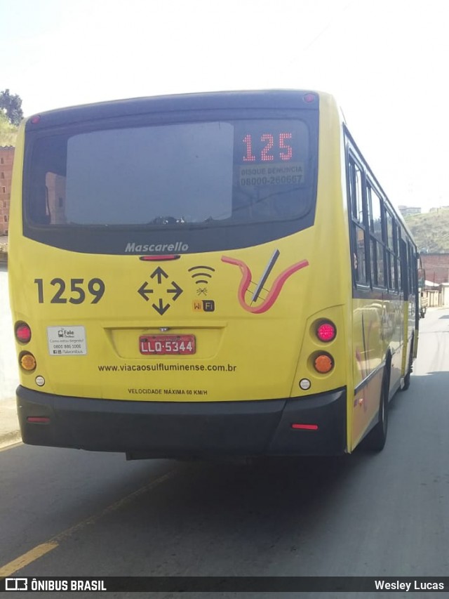 Viação Sul Fluminense 1259 na cidade de Volta Redonda, Rio de Janeiro, Brasil, por Wesley Lucas. Número da foto: #6074579.