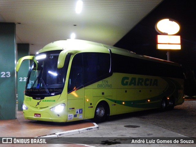 Viação Garcia 7779 na cidade de Santa Cruz do Rio Pardo, São Paulo, Brasil, por André Luiz Gomes de Souza. ID da foto: 6074944.