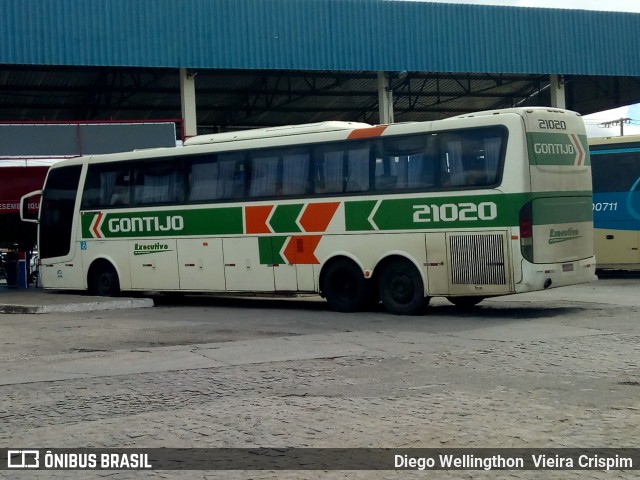 Empresa Gontijo de Transportes 21020 na cidade de Poções, Bahia, Brasil, por Diego Wellingthon  Vieira Crispim. Número da foto: #6075123.