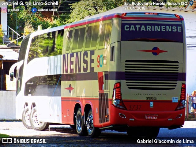 Auto Viação Catarinense 3737 na cidade de Joinville, Santa Catarina, Brasil, por Gabriel Giacomin de Lima. Número da foto: #6076496.