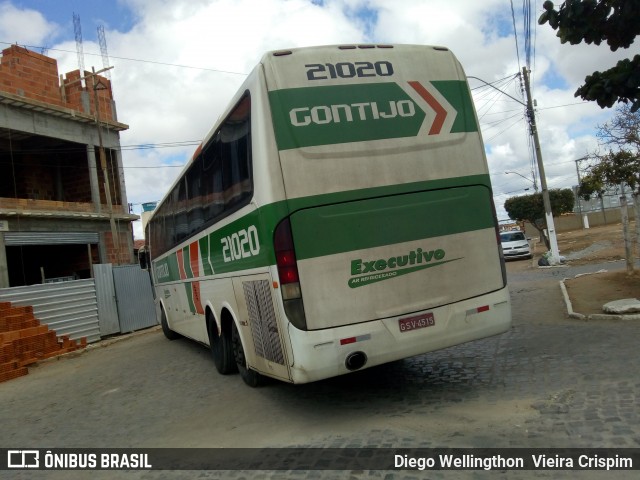 Empresa Gontijo de Transportes 21020 na cidade de Poções, Bahia, Brasil, por Diego Wellingthon  Vieira Crispim. Número da foto: #6075795.