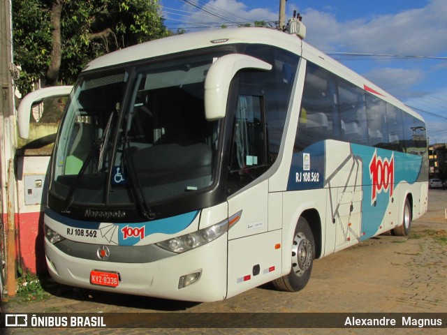 Auto Viação 1001 RJ 108.562 na cidade de Pirapetinga, Minas Gerais, Brasil, por Alexandre  Magnus. ID da foto: 6077388.