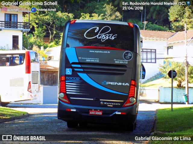 Empresa de Ônibus Nossa Senhora da Penha 53002 na cidade de Joinville, Santa Catarina, Brasil, por Gabriel Giacomin de Lima. Número da foto: #6076452.