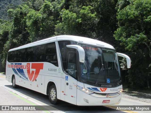 Viação Teresópolis RJ 203.020 na cidade de Teresópolis, Rio de Janeiro, Brasil, por Alexandre  Magnus. Número da foto: #6077367.