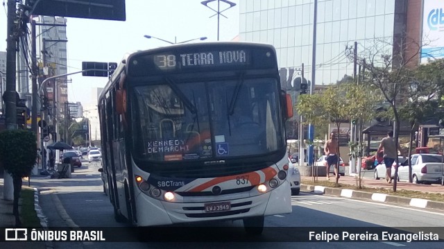 SBC Trans 837 na cidade de São Bernardo do Campo, São Paulo, Brasil, por Felipe Pereira Evangelista. ID da foto: 6076139.