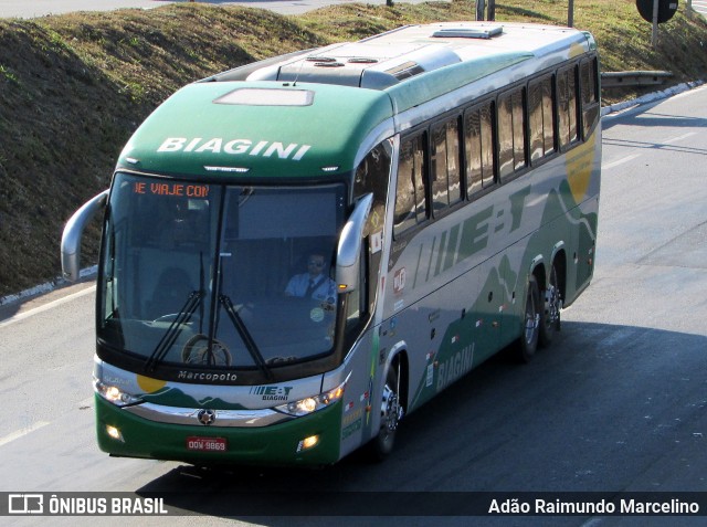 EBT - Expresso Biagini Transportes 9869 na cidade de Belo Horizonte, Minas Gerais, Brasil, por Adão Raimundo Marcelino. ID da foto: 6076993.