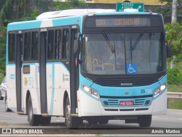 Rota Sol > Vega Transporte Urbano 35728 na cidade de Fortaleza, Ceará, Brasil, por Amós  Mattos. ID da foto: 6032648.