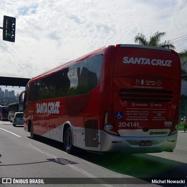 Viação Santa Cruz 204141 na cidade de São Bernardo do Campo, São Paulo, Brasil, por Michel Nowacki. ID da foto: 6033172.