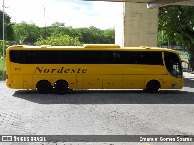 Viação Nordeste 1703 na cidade de João Pessoa, Paraíba, Brasil, por Emanuel Gomes Soares. Número da foto: #6032306.