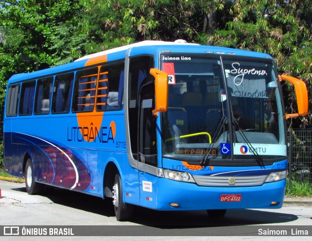 Litorânea Transportes Coletivos 5772 na cidade de São Paulo, São Paulo, Brasil, por Saimom  Lima. ID da foto: 6032665.