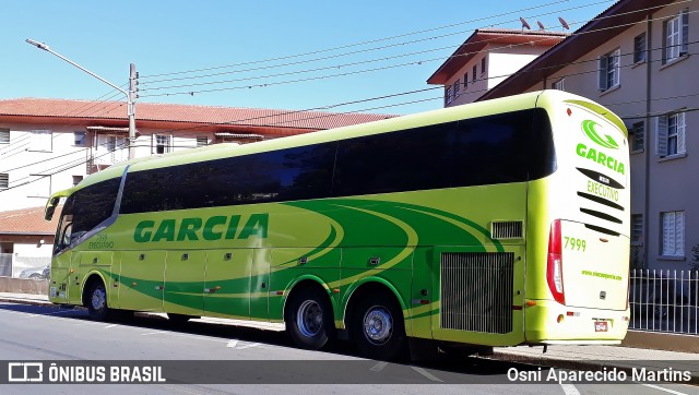 Viação Garcia 7999 na cidade de Águas de Lindóia, São Paulo, Brasil, por Osni Aparecido Martins. Número da foto: #6032650.
