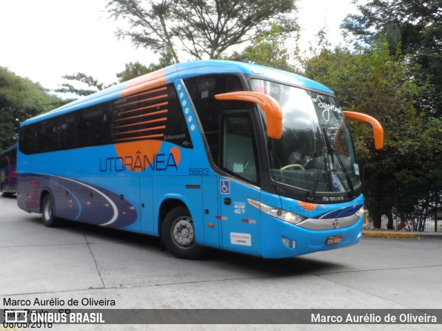 Litorânea Transportes Coletivos 5683 na cidade de São Paulo, São Paulo, Brasil, por Marco Aurélio de Oliveira. Número da foto: #6077832.