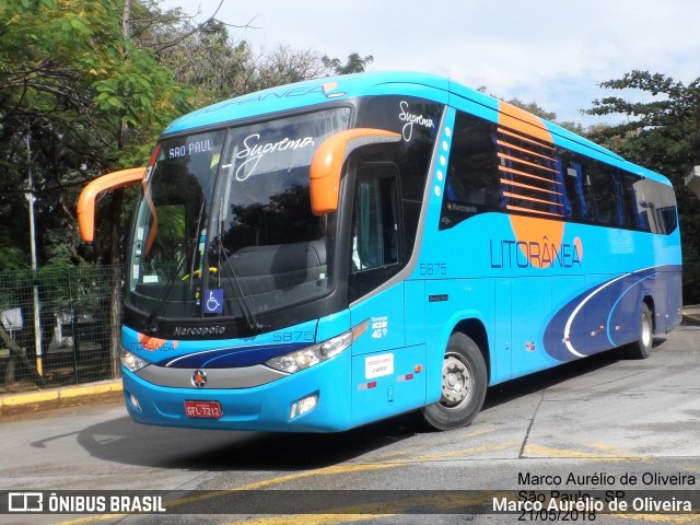 Litorânea Transportes Coletivos 5875 na cidade de São Paulo, São Paulo, Brasil, por Marco Aurélio de Oliveira. ID da foto: 6077847.