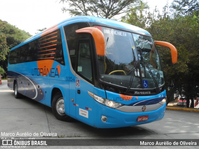 Litorânea Transportes Coletivos 5354 na cidade de São Paulo, São Paulo, Brasil, por Marco Aurélio de Oliveira. Número da foto: #6077808.