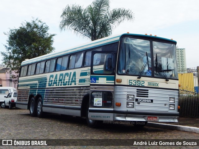 Viação Garcia 5392 na cidade de Londrina, Paraná, Brasil, por André Luiz Gomes de Souza. ID da foto: 6078194.