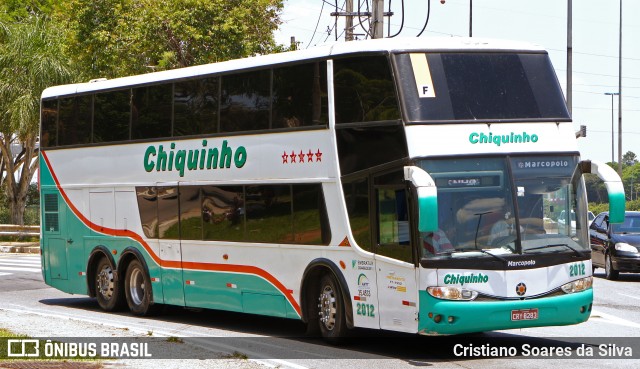 Chiquinho Transportes e Turismo 2012 na cidade de São Paulo, São Paulo, Brasil, por Cristiano Soares da Silva. ID da foto: 6033383.