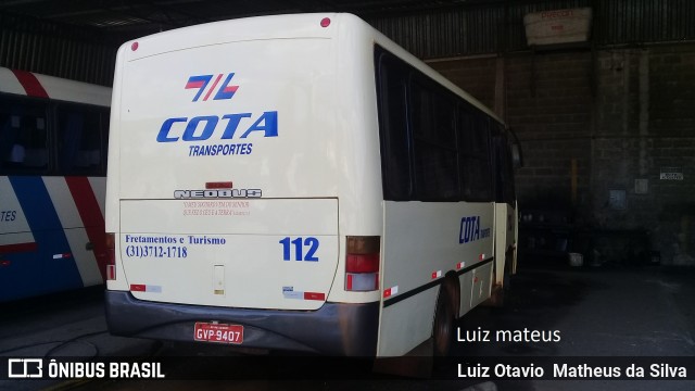 Viação Cota - Cota Transportes 112 na cidade de Matozinhos, Minas Gerais, Brasil, por Luiz Otavio Matheus da Silva. ID da foto: 6034242.