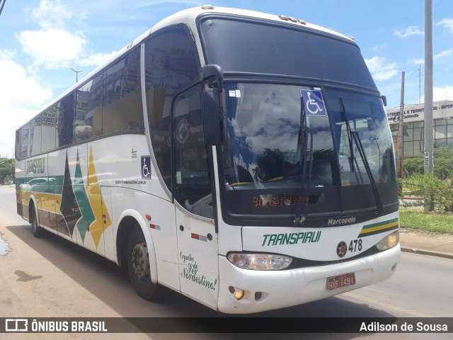 Viação Transpiauí 478 na cidade de Ceilândia, Distrito Federal, Brasil, por Adilson de Sousa. Número da foto: #6033528.