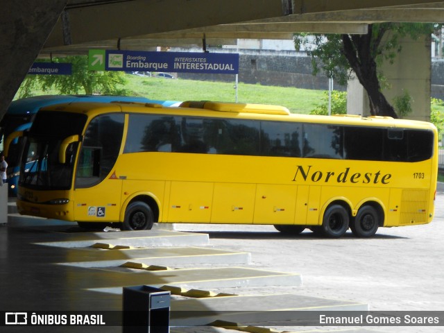 Viação Nordeste 1703 na cidade de João Pessoa, Paraíba, Brasil, por Emanuel Gomes Soares. Número da foto: #6035142.