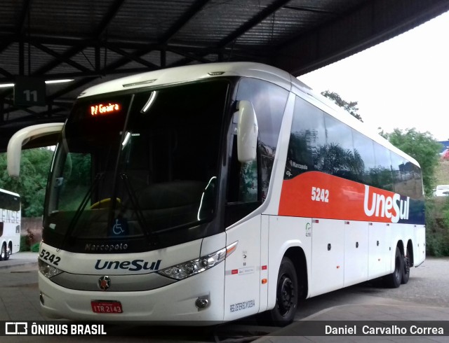 Unesul de Transportes 5242 na cidade de Santa Maria, Rio Grande do Sul, Brasil, por Daniel  Carvalho Correa. ID da foto: 6035800.