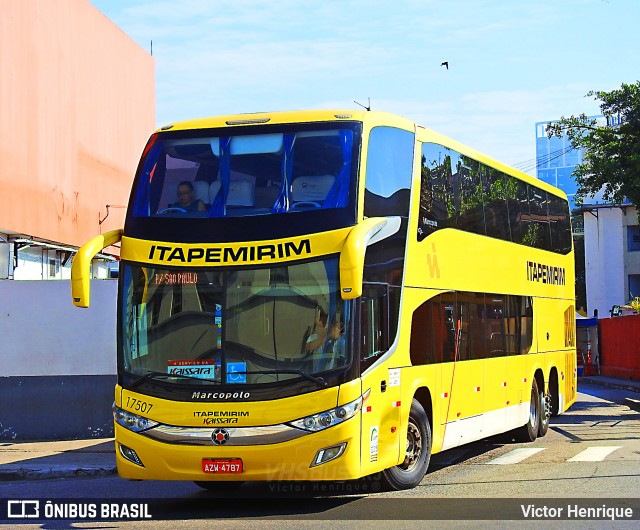 Viação Itapemirim 17507 na cidade de Rio de Janeiro, Rio de Janeiro, Brasil, por Victor Henrique. Número da foto: #6035963.