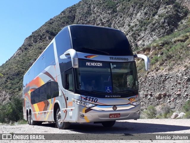 Transgiro Turismo 4110 na cidade de Brasil, por Marcio Johann. ID da foto: 6036506.