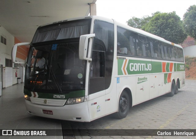 Empresa Gontijo de Transportes 21125 na cidade de Governador Valadares, Minas Gerais, Brasil, por Carlos  Henrique. ID da foto: 6036381.