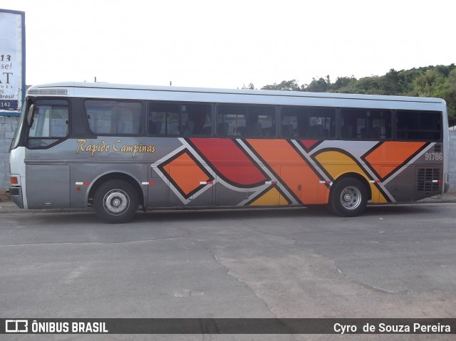 Rápido Campinas 91786 na cidade de Jarinu, São Paulo, Brasil, por Cyro  de Souza Pereira. Número da foto: #6036555.