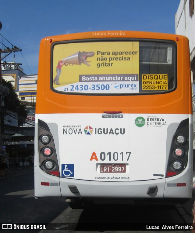 Viação São José A01017 na cidade de Nova Iguaçu, Rio de Janeiro, Brasil, por Lucas Alves Ferreira. Número da foto: #6035575.
