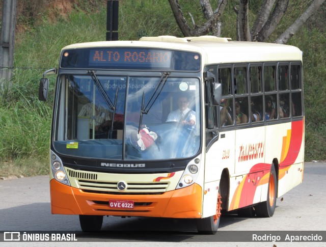 Transcotta Turismo 6040 na cidade de Mariana, Minas Gerais, Brasil, por Rodrigo  Aparecido. Número da foto: #6037928.