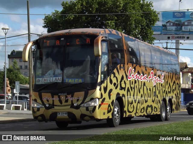 Buses Linea Azul 382 na cidade de Chillán, Ñuble, Bío-Bío, Chile, por Javier Ferrada. Número da foto: #6040008.