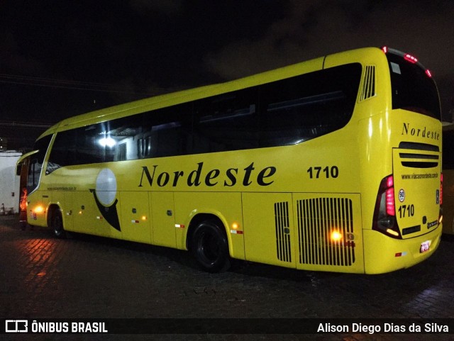 Viação Nordeste 1710 na cidade de Natal, Rio Grande do Norte, Brasil, por Alison Diego Dias da Silva. Número da foto: #6040294.