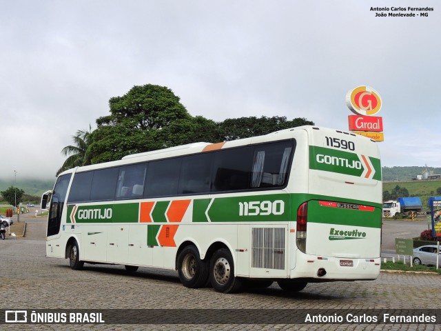 Empresa Gontijo de Transportes 11590 na cidade de João Monlevade, Minas Gerais, Brasil, por Antonio Carlos Fernandes. ID da foto: 6042184.