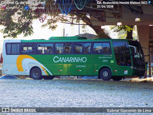 Viação Canarinho 2812 na cidade de Joinville, Santa Catarina, Brasil, por Gabriel Giacomin de Lima. ID da foto: 6042471.