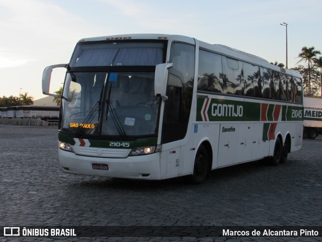 Empresa Gontijo de Transportes 21045 na cidade de Perdões, Minas Gerais, Brasil, por Marcos de Alcantara Pinto. ID da foto: 6042320.