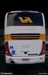 Viação Araguarina 11003 na cidade de Goiânia, Goiás, Brasil, por Vicente Barbosa. Número da foto: #:id.