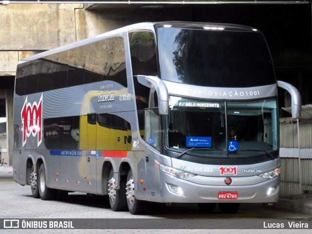 Auto Viação 1001 RJ 108.683 na cidade de Belo Horizonte, Minas Gerais, Brasil, por Lucas Vieira. Número da foto: #6081996.