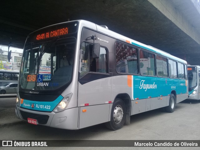 Auto Ônibus Fagundes RJ 101.422 na cidade de São Gonçalo, Rio de Janeiro, Brasil, por Marcelo Candido de Oliveira. ID da foto: 6097152.