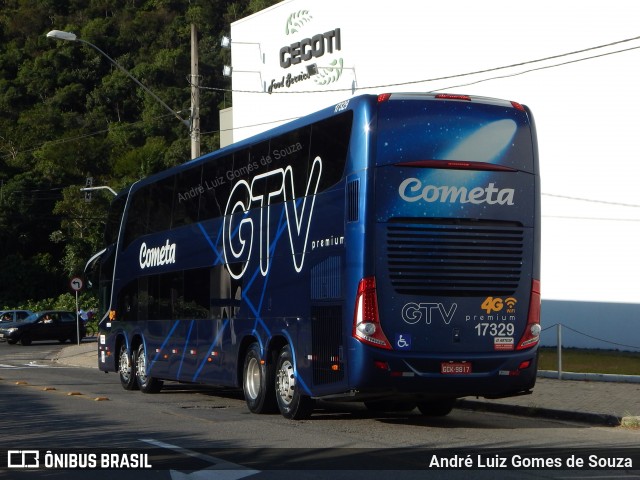 Viação Cometa 17329 na cidade de Juiz de Fora, Minas Gerais, Brasil, por André Luiz Gomes de Souza. ID da foto: 6098936.