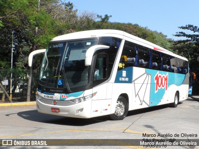 Auto Viação 1001 RJ 108.482 na cidade de São Paulo, São Paulo, Brasil, por Marco Aurélio de Oliveira. Número da foto: #6099153.