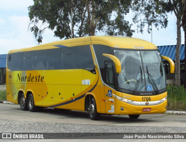 Viação Nordeste 1706 na cidade de Natal, Rio Grande do Norte, Brasil, por Joao Paulo Nascimento Silva. ID da foto: 6101938.