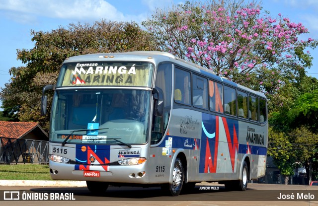 Expresso Maringá 5115 na cidade de Maringá, Paraná, Brasil, por José Melo. ID da foto: 6102672.